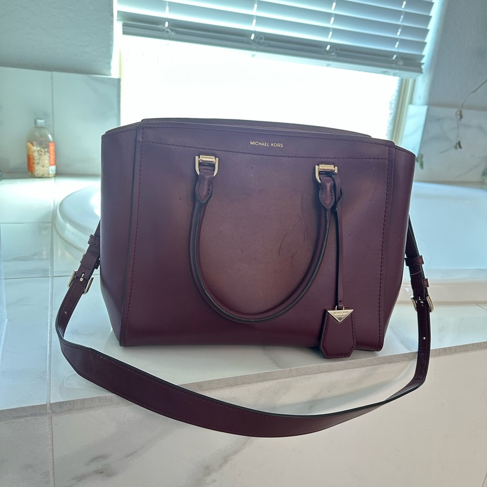 Michael Kors Dark Burgundy Satchel